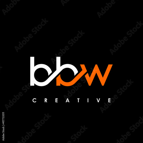 Tableau sur toile BBW Letter Initial Logo Design Template Vector Illustration