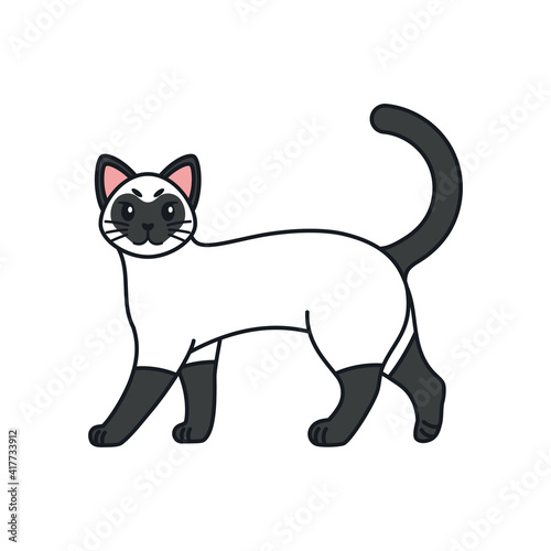 Isolated cartoon of a cat - Vector illustratrion