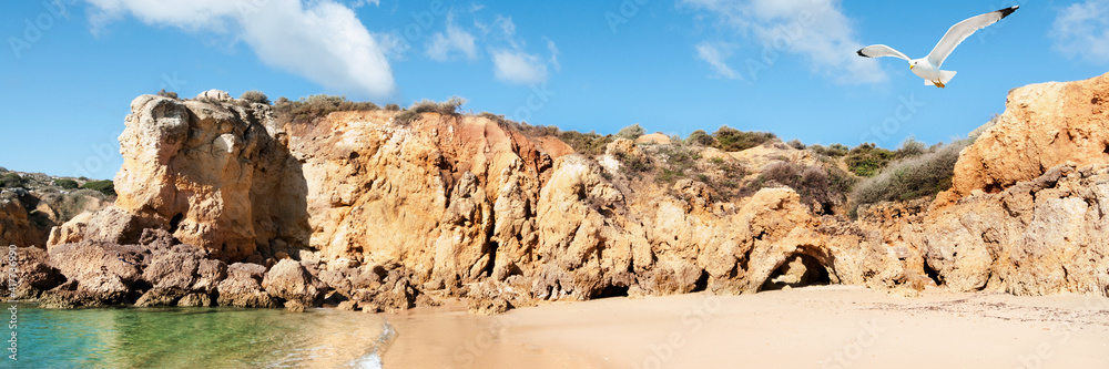 Golden beaches of Albufeira, Portugal