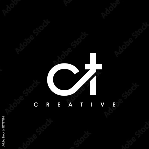 CT Letter Initial Logo Design Template Vector Illustration