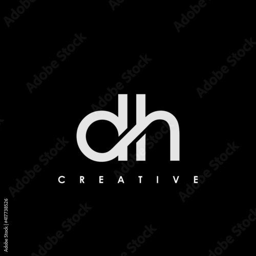 DH Letter Initial Logo Design Template Vector Illustration photo