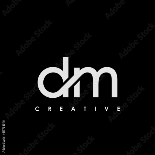 DM Letter Initial Logo Design Template Vector Illustration