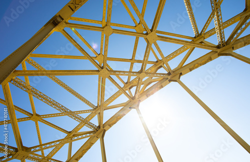 Wallpaper Mural Yellow Steel Pittsburgh American Bridge for transportation and industrial tech feel Torontodigital.ca