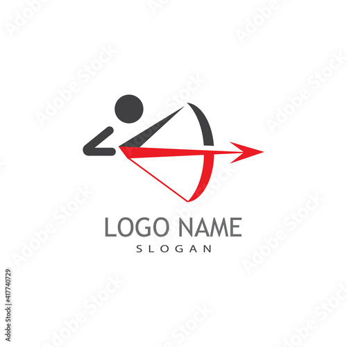 Archer logo Template vector symbol illustration design