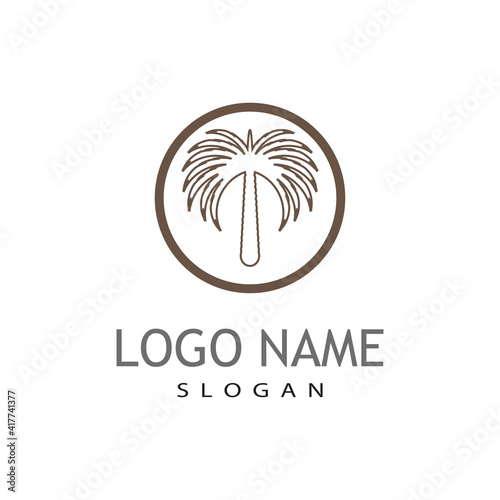 Dates tree Logo Template vector symbol design