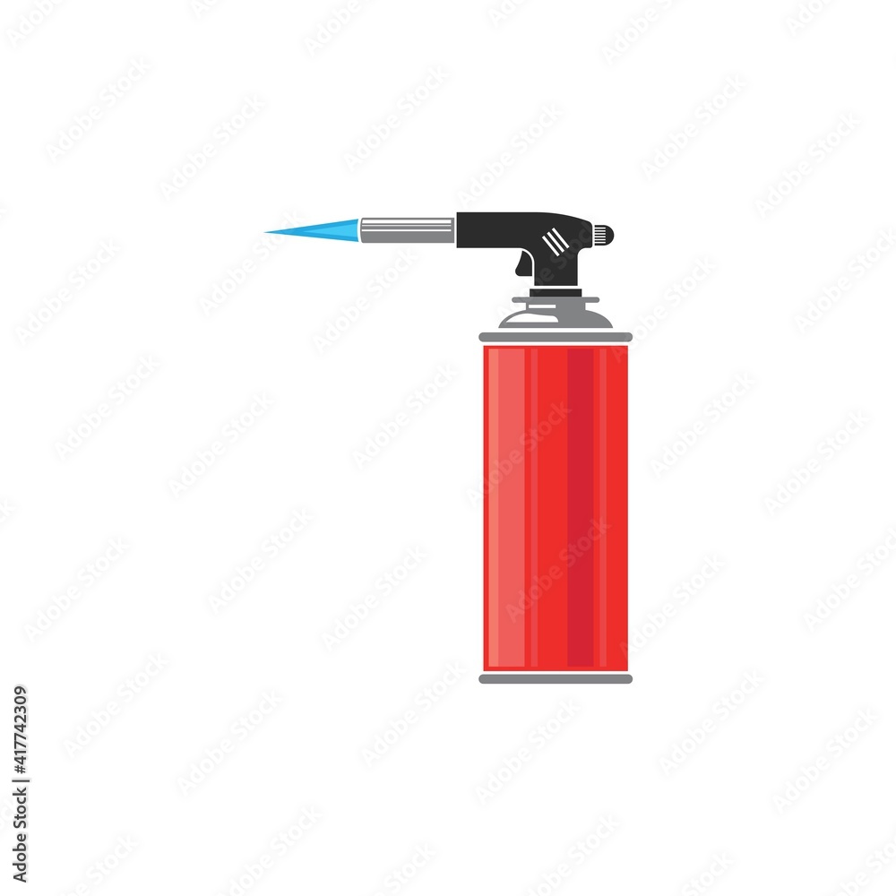 gas torch bottle icon vector illustration design template