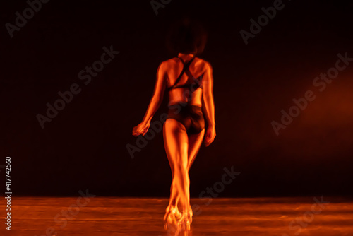 The abstract movement of the dance