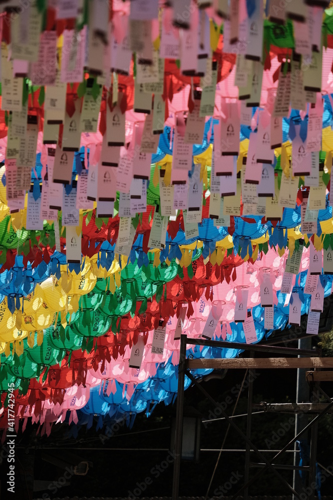 Obraz premium temple lotus lights