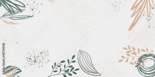 Trendy bohemian abstract square art templates with floral and geometric elements. For social media posts, mobile apps, banners design and web/internet ads. Fashion backgrounds. Boho style background