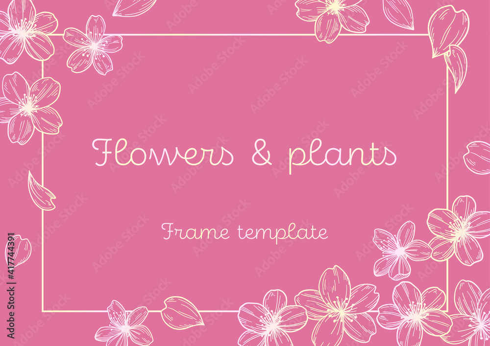 Flowers & plants Frame template