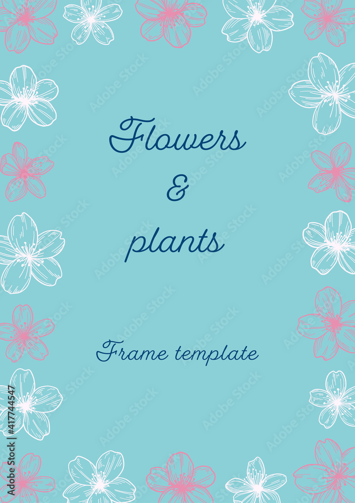 Flowers & plants Frame template Flowers & plants Frame template
