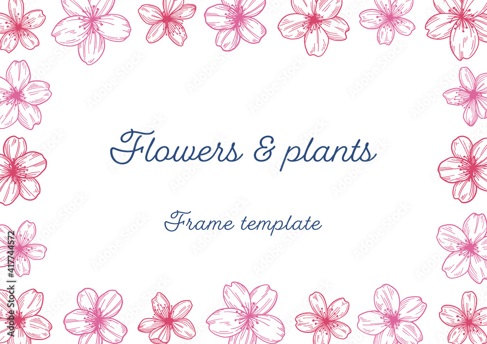 Flowers & plants Frame template