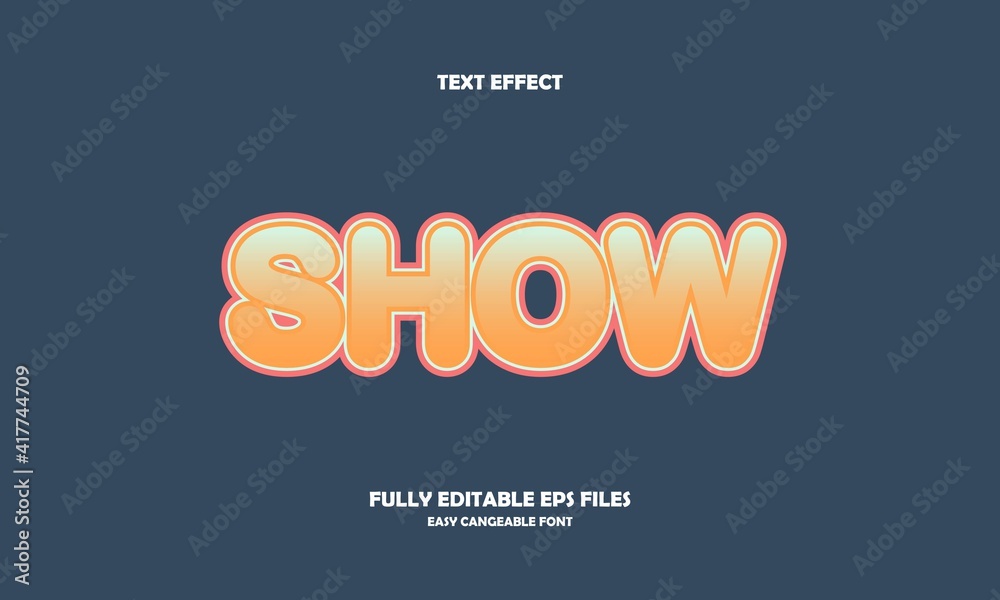 editable show text effect editable show text effect