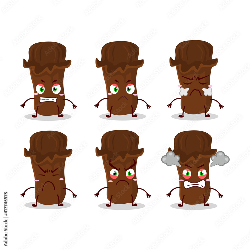 Fototapeta premium Clevo cartoon character with various angry expressions