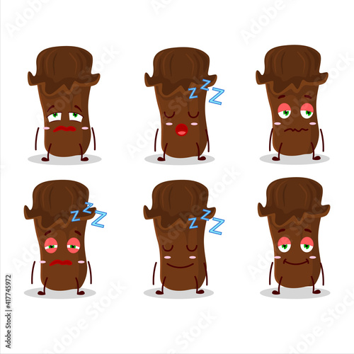 Cartoon character of clevo with sleepy expression