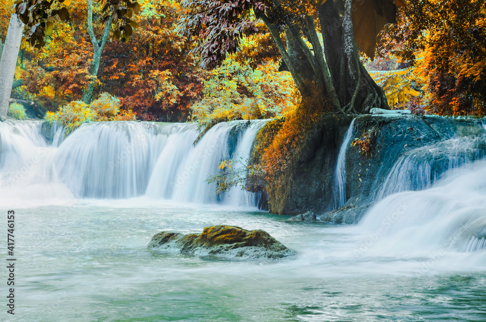 Beautiful waterfalls in the Saraburi city of Thailand Beautiful waterfalls in the Saraburi city of Thailand