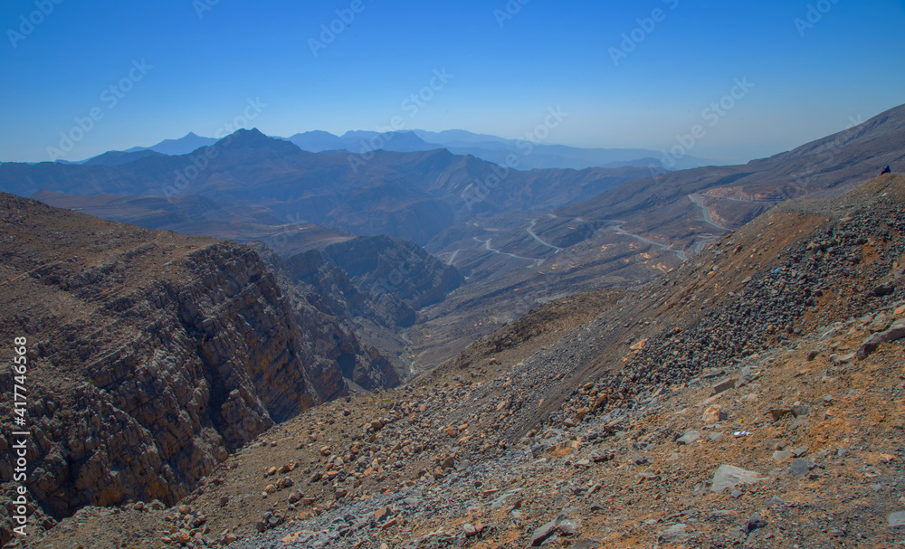 Beautiful view of Jebel jais mountain Ras al khaimah