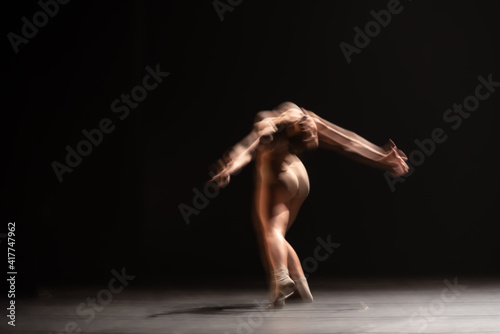 The abstract movement of the dance