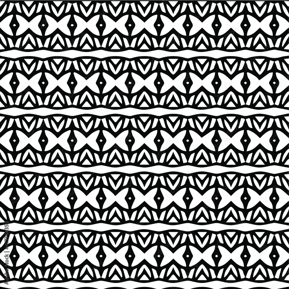 Geometric vector pattern with triangular elements. Seamless abstract ornament for wallpapers and backgrounds. Black and white patterns.. Geometric vector pattern with triangular elements. Seamless abstract ornament for wallpapers and backgrounds. Black and white patterns..