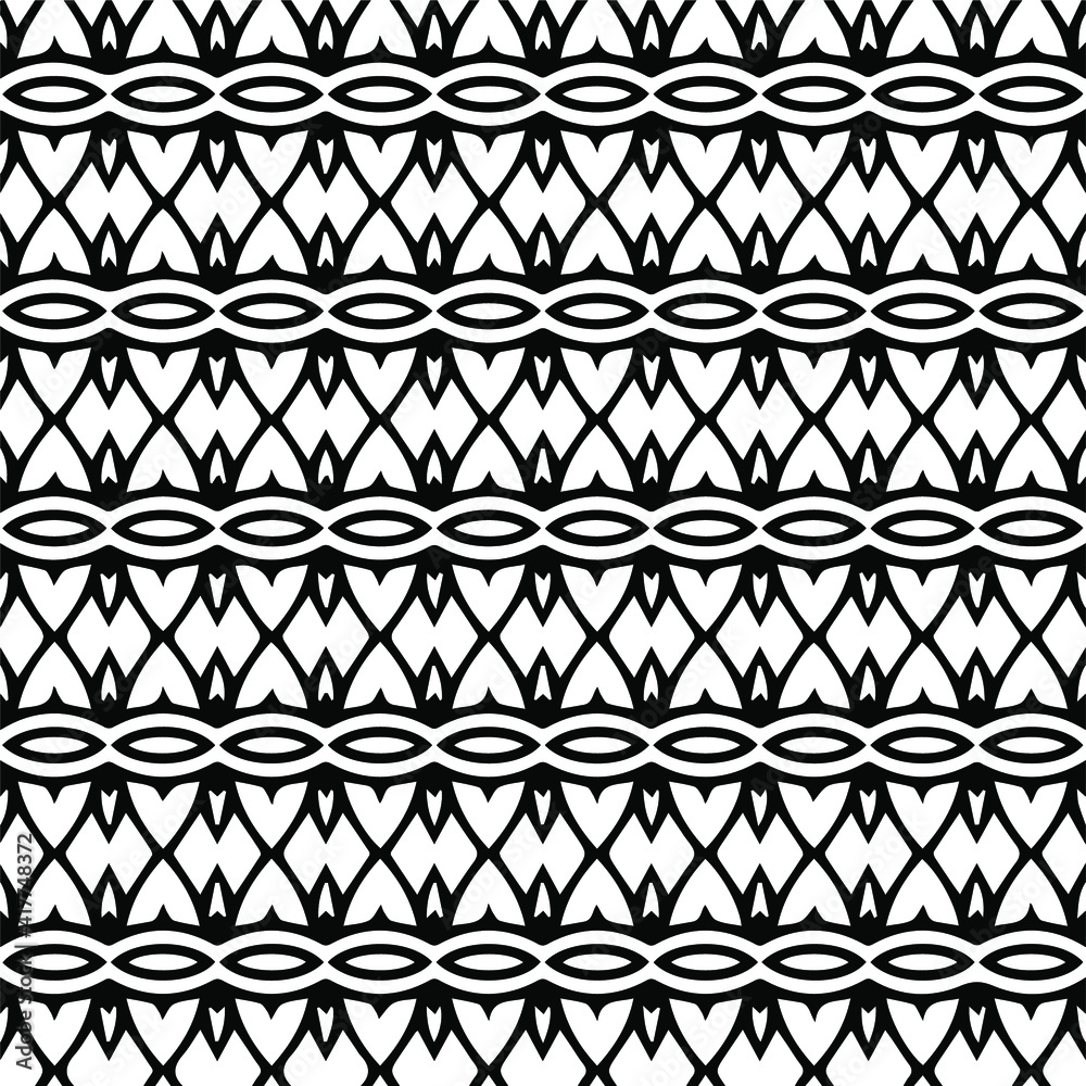 Geometric vector pattern with triangular elements. Seamless abstract ornament for wallpapers and backgrounds. Black and white patterns.. Geometric vector pattern with triangular elements. Seamless abstract ornament for wallpapers and backgrounds. Black and white patterns..
