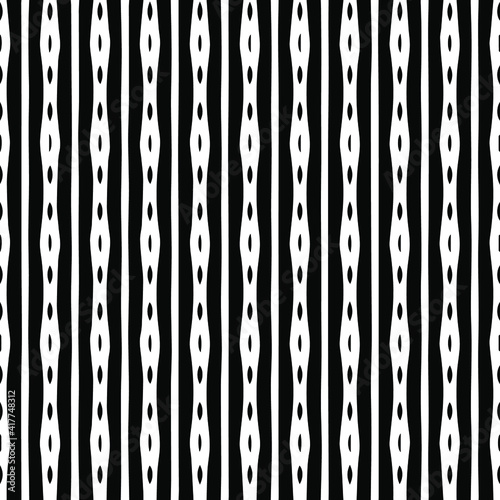 Geometric vector pattern with triangular elements. Seamless abstract ornament for wallpapers and backgrounds. Black and white patterns.. 
