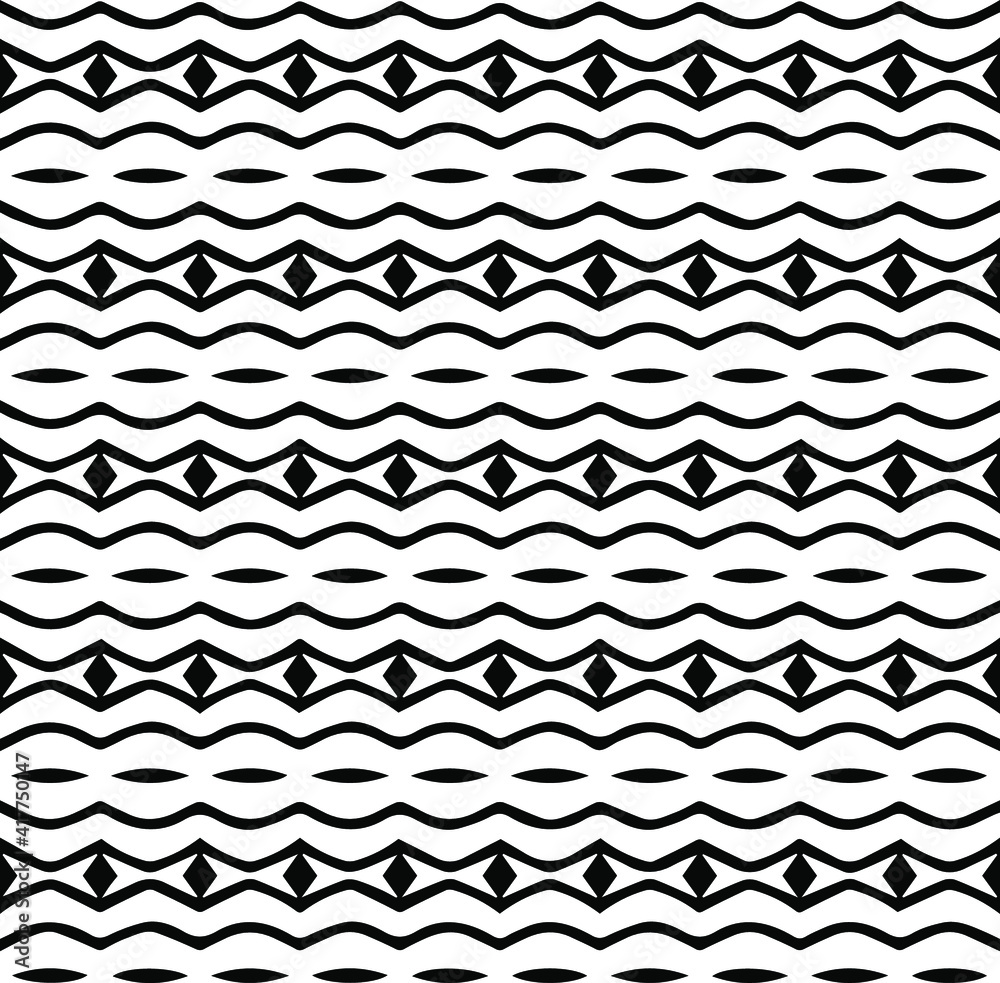 Geometric vector pattern with triangular elements. Seamless abstract ornament for wallpapers and backgrounds. Black and white patterns..
Geometric vector pattern with triangular elements. Seamless abstract ornament for wallpapers and backgrounds. Black and white patterns..