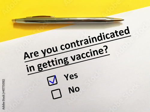 Questionnaire about vaccines