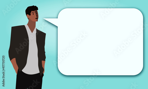 business person with blank board