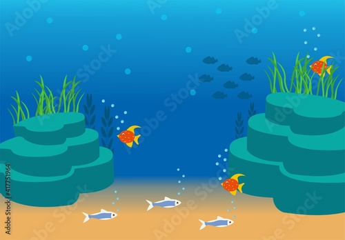 coral reef and fishes