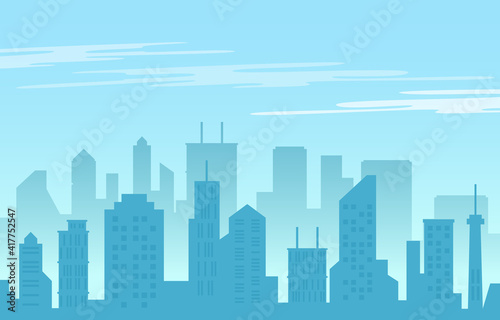Stacked City Building Cityscape Skyline Business Illustration