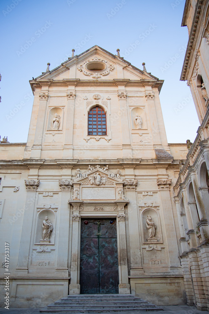 Lecce Puglia Italy baroque tribunal facade