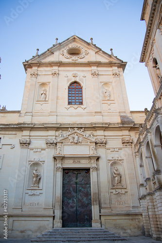 Lecce Puglia Italy baroque tribunal facade