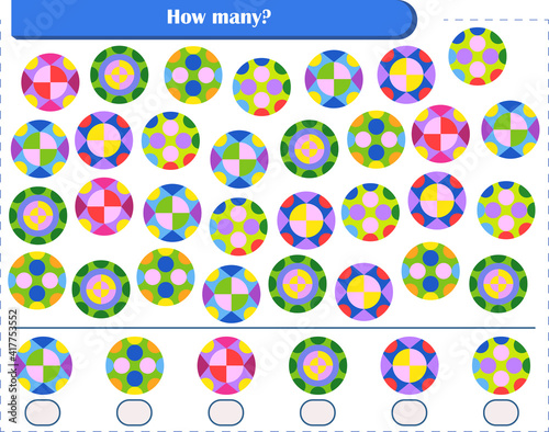  A game for children. count how many patterns in a circle