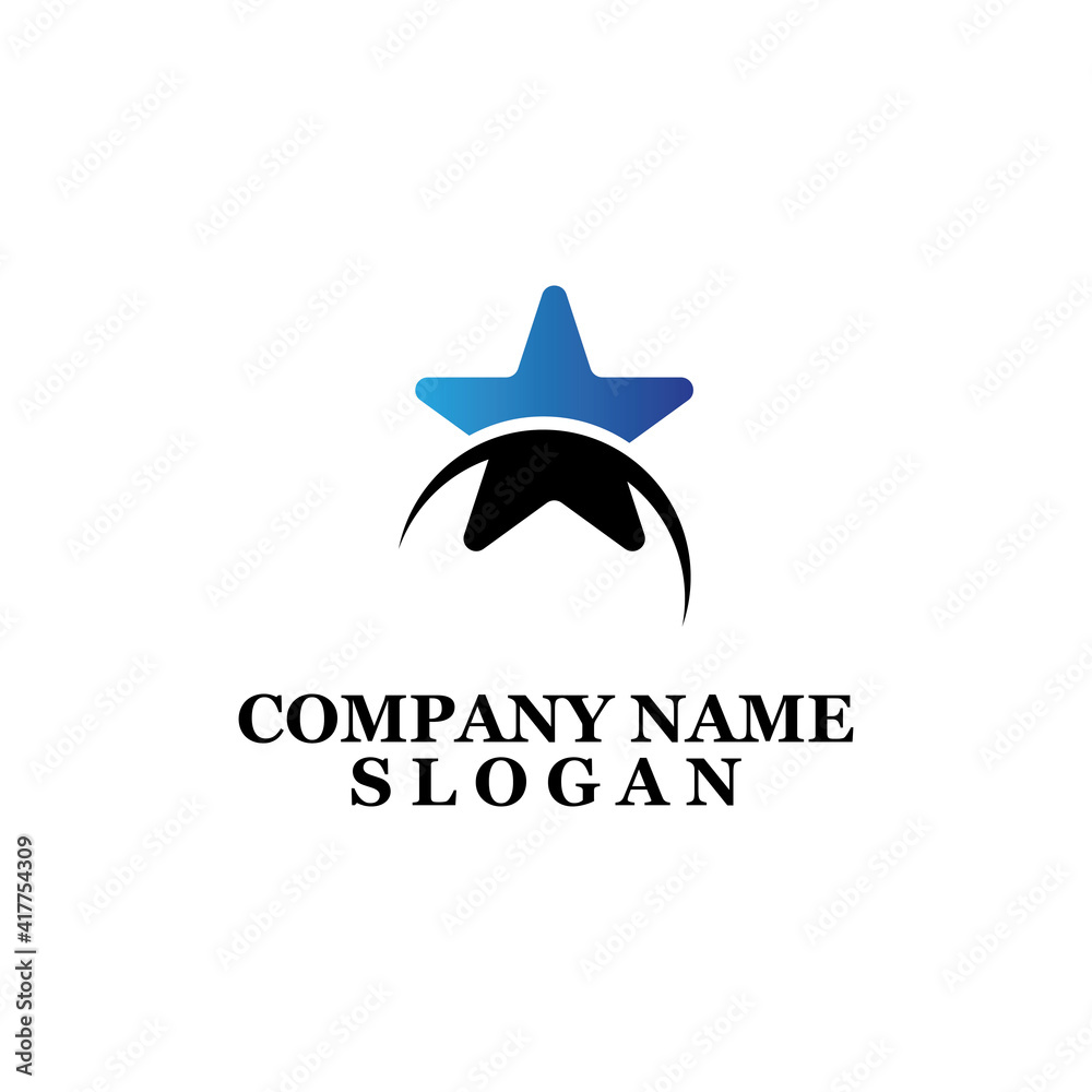 Simple cool star icon vector logo Simple cool star icon vector logo