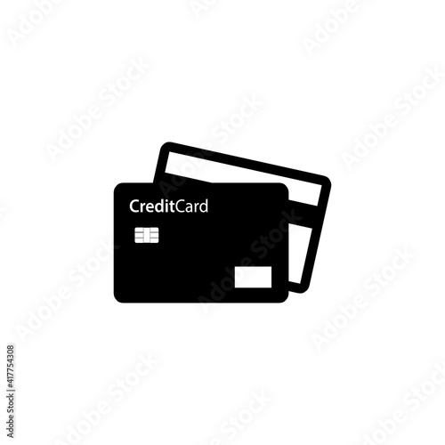 Credit Card vector front and back side for finance icon