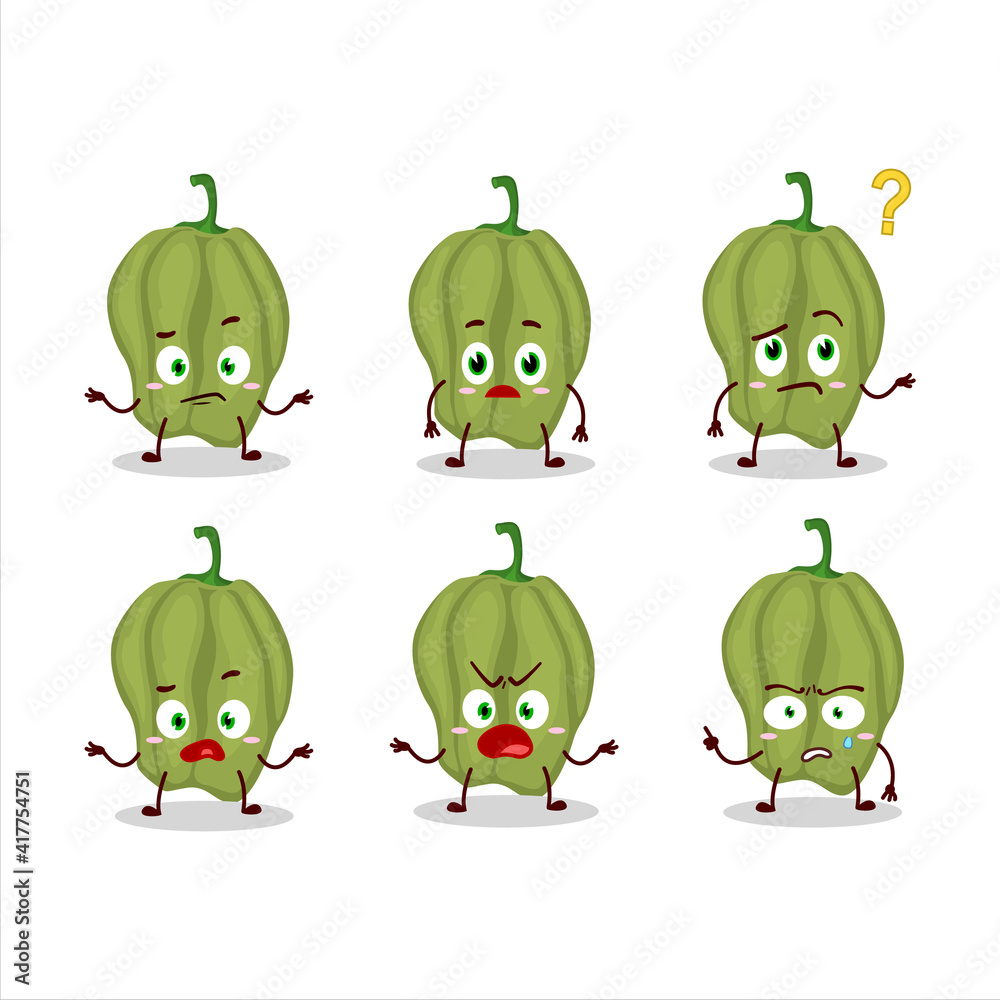Cartoon character of new green hananero with what expression Cartoon character of new green hananero with what expression