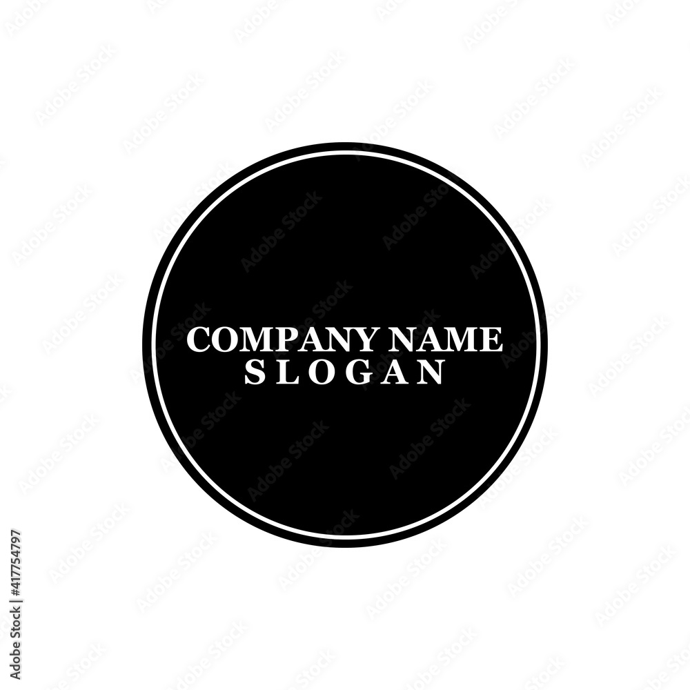 Simple cool circle icon vector logo Simple cool circle icon vector logo