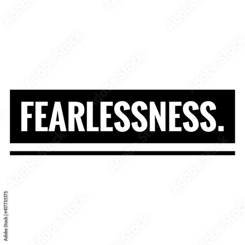 Quadro em tela ''Fearlessness'' Lettering