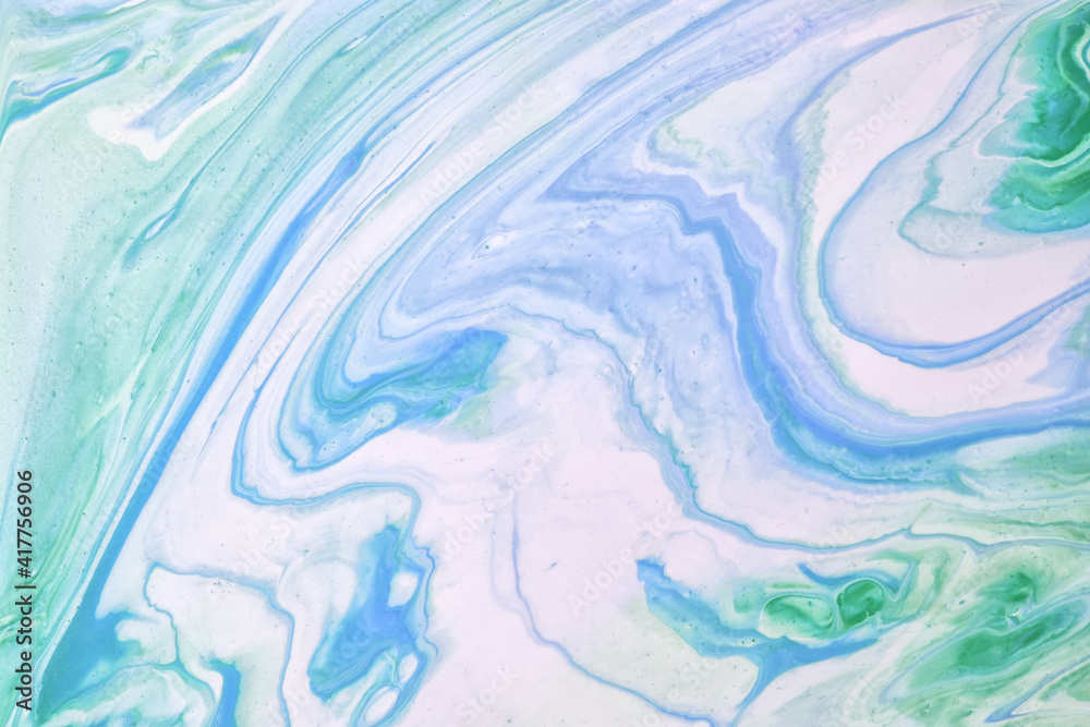 Abstract fluid art background green and white colors. Liquid marble. Abstract fluid art background green and white colors. Liquid marble.