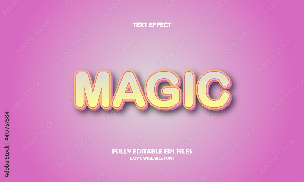 editable magic text effect