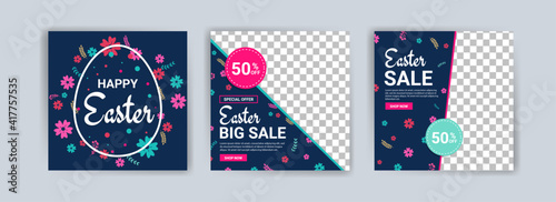 Easter Sunday - International. Social media post templates for digital marketing and sales promotion on Easter Sunday - International. holiday sales promotion ads.