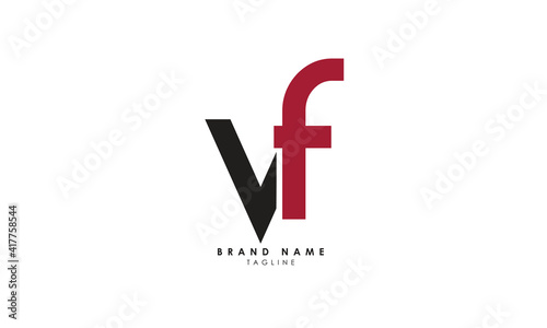 Alphabet letters Initials Monogram logo VF, FV, V and F