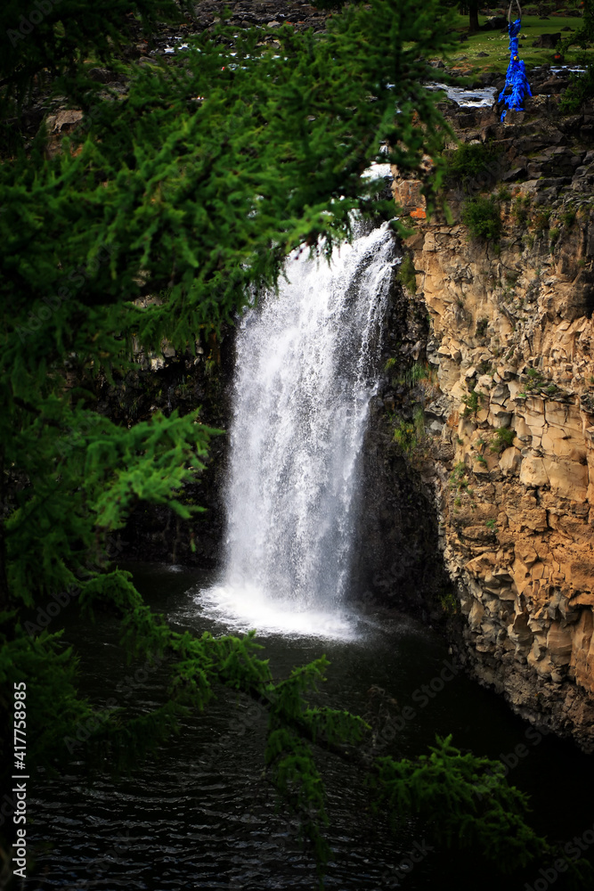Obraz premium Orkhon Falls is one of the best sights in central Mongolia.