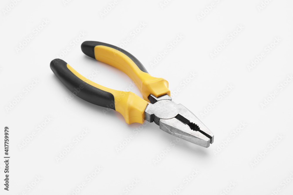 New pliers on white background New pliers on white background