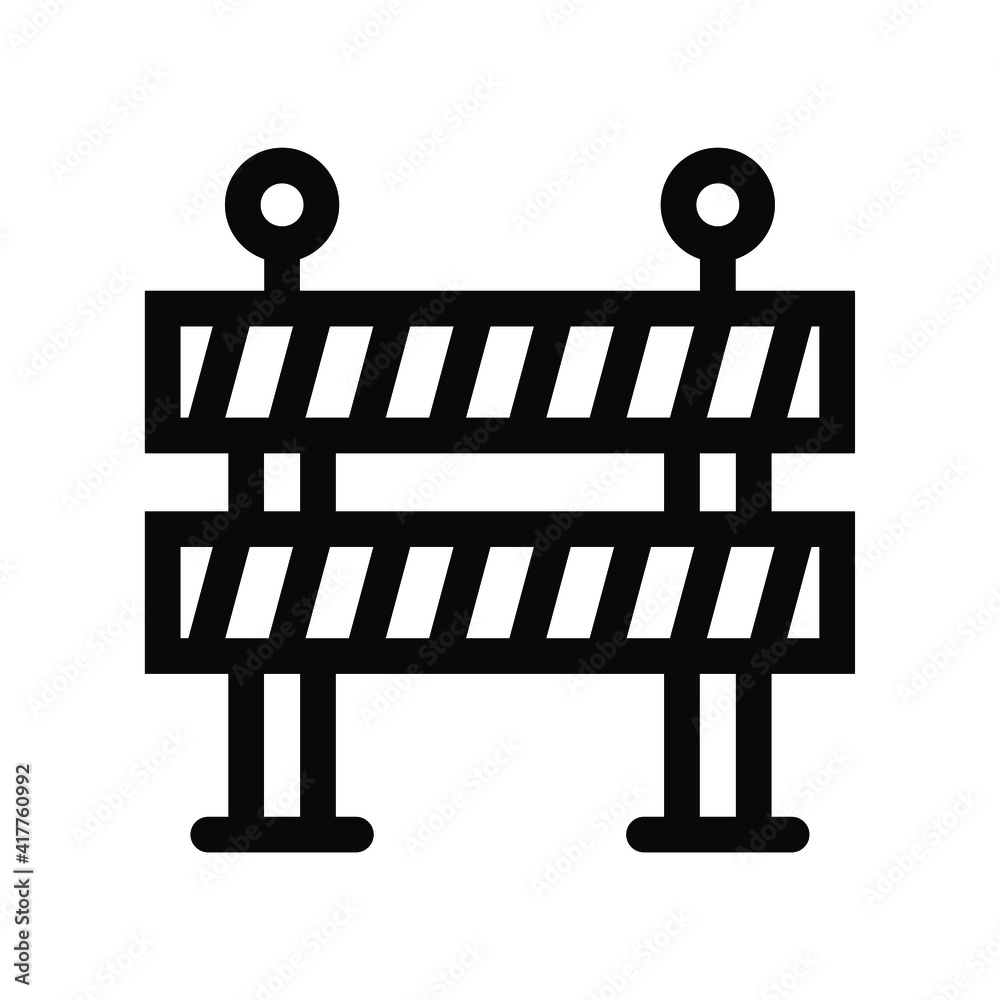 barrier outline icon modern illustration. barrier outline icon modern illustration.