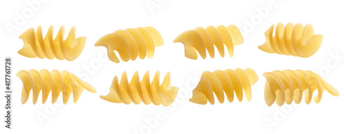 A set of Italian pasta. Isolated on a white background