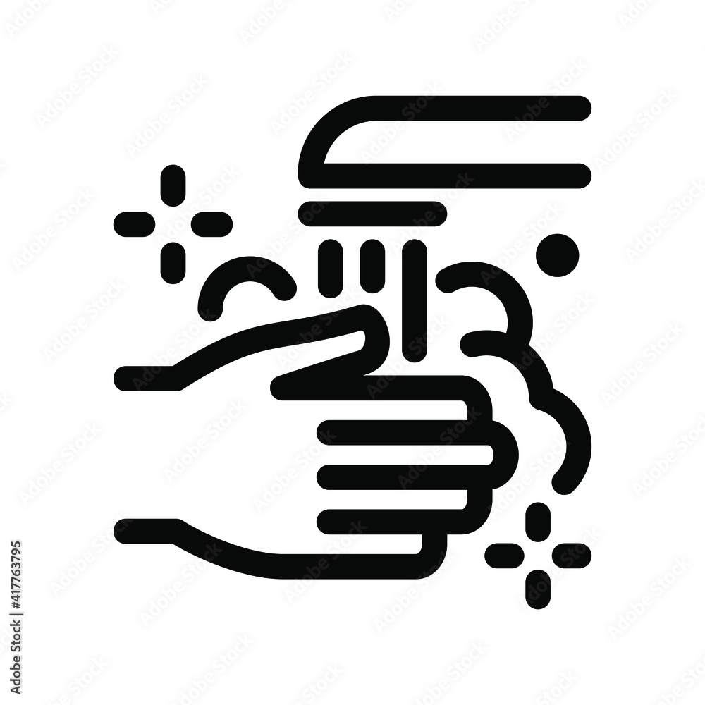 hand wash outline icon modern illustration. hand wash outline icon modern illustration.