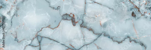 Panel kuchenny z motywem Marble granite aqua blue panorama background wall surface pattern, close up blue surface texture of elegance stone used for background. emperador marbel slab, onyx marble texture and luxury granit.