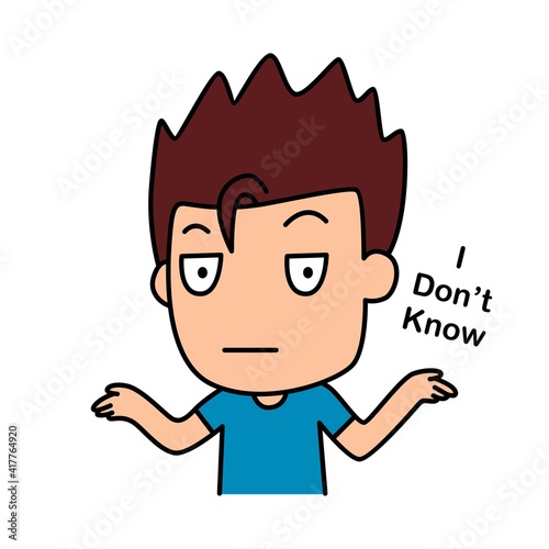 I don't know, boy sticker character design