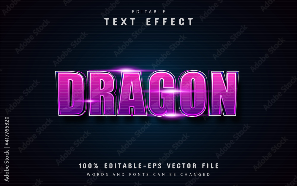 Dragon purple text effect
